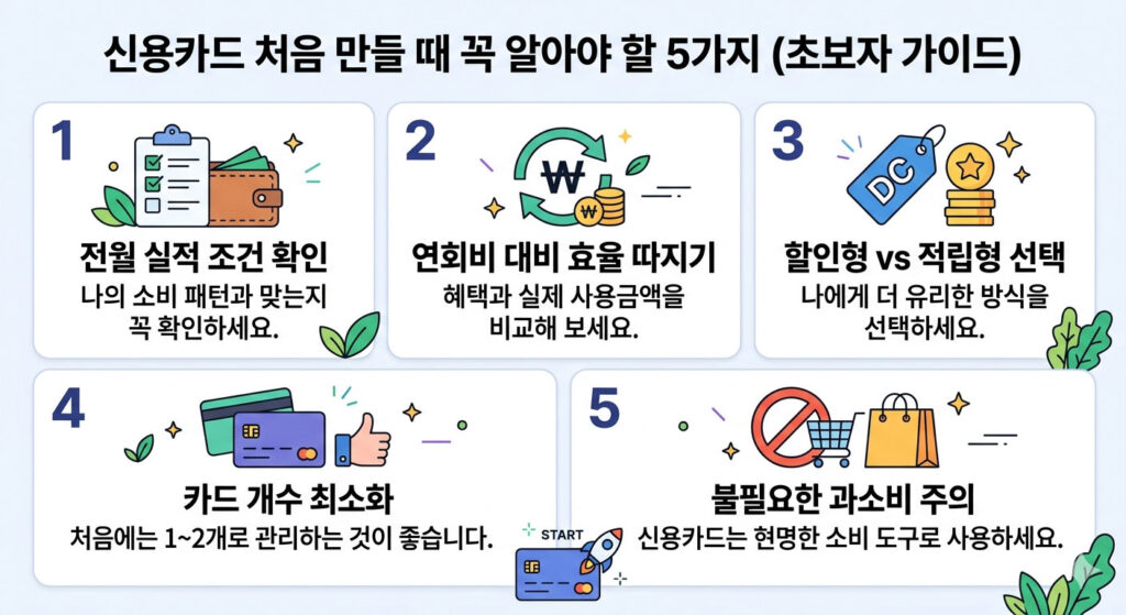 신용카드 처음 만들기 완벽 가이드