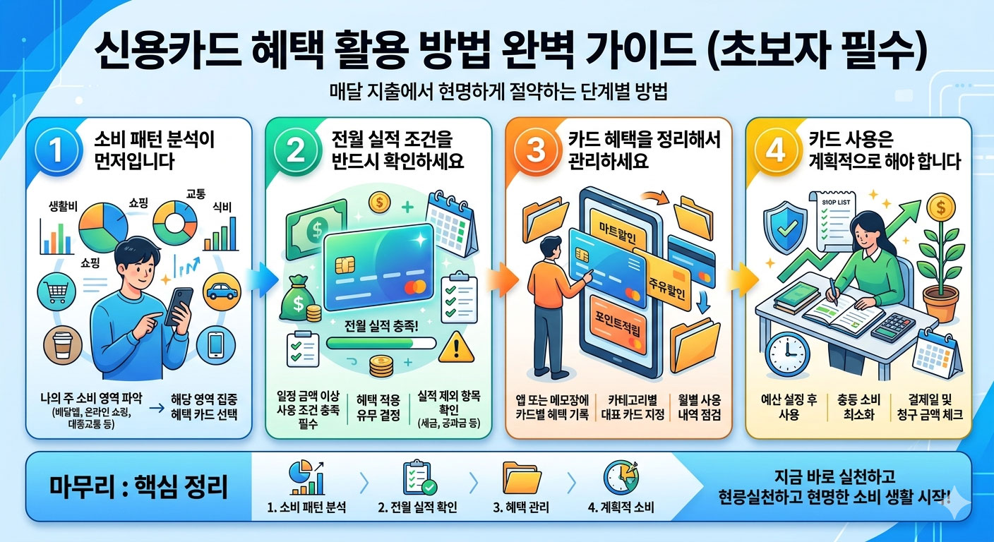 신용카드 혜택 제대로 활용하는 방법 설명